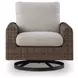 Angel Island Gray Performance Fabric Outdoor Rocker Lounge Chair with Cushion