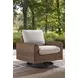 Angel Island Gray Performance Fabric Outdoor Rocker Lounge Chair with Cushion