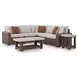 Angel Island Beige Performance Fabric Outdoor Modular Sectional