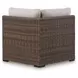 Angel Island Beige Performance Fabric 4 Piece Outdoor Modular Sectional with Pillows