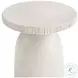 Antibes Pumice Pedestal Accent Table