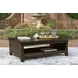 Drakes Beach Dark Brown Rectangular Outdoor Occasional Table Set
