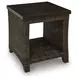 Drakes Beach Dark Brown Square Outdoor End Table