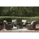 Drakes Beach Dark Brown 48" Round Outdoor Fire Pit Table