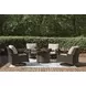 Drakes Beach Dark Brown 48" Round Outdoor Fire Pit Table