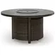 Drakes Beach Dark Brown 48" Round Outdoor Fire Pit Table