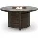 Drakes Beach Dark Brown 48" Round Outdoor Fire Pit Table