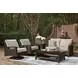Drakes Beach Beige Performance Fabric 59" Outdoor Loveseat with Cushion