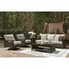 Drakes Beach Beige Performance Fabric 85" Outdoor Sofa with Cushion