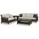 Drakes Beach Beige Performance Fabric 85" Outdoor Sofa with Cushion