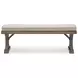 Carmel Bay Beige Bench with Cushion