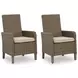 Carmel Bay Beige Arm Chair with Cushion Set of 2