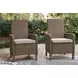 Carmel Bay Beige Arm Chair with Cushion Set of 2