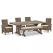 Revare Beach Beige 6-Piece Patio Dining Set with 4 Chairs and Bench