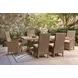 Revare Beach Beige 7-Piece Patio Dining Set with 6 Chairs