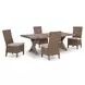 Revare Beach Beige 5-Piece Patio Dining Set with 4 Side Chairs