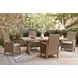 Revare Beach Beige 5-Piece Patio Dining Set with 4 Arm Chairs