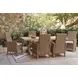 Revare Beach Beige 7-Piece Patio Dining Set with 6 Arm Chairs