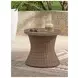 Revare Beach Beige Round Outdoor End Table