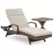 Carmel Bay Beige Chaise Lounge with Cushion