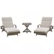 Carmel Bay Beige Chaise Lounge with Cushion