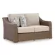 Revare Beach Beige 3-Piece Patio Conversation Set with Sofa, Loveseat and Lounge Chair