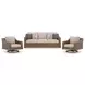 Revare Beach Beige 3-Piece Patio Conversation Set with Sofa and 2 Lounge Chairs