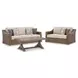 Revare Beach Beige 3-Piece Patio Conversation Set with Sofa, Loveseat and Lounge Chair