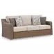 Revare Beach Beige 3-Piece Patio Conversation Set with Sofa, Loveseat and Lounge Chair
