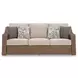 Revare Beach Beige 3-Piece Patio Conversation Set with Sofa, Loveseat and Lounge Chair