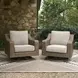 Revare Beach Beige Outdoor Swivel Lounge Chair Set of 2