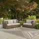 Revare Beach Beige 2-Piece Patio Conversation Set with Sofa and Loveseat