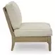 Clare View Beige Performance Fabric 5 Piece Outdoor Modular Sectional with Pillows