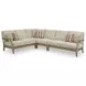 Clare View Beige Performance Fabric 4 Piece Outdoor Modular Sectional with Pillows