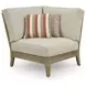 Clare View Beige Performance Fabric 5 Piece Outdoor Modular Sectional with Pillows