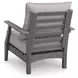 Lone View Bay Gray Performance Fabric Outdoor Lounge Chair with Cushion