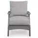 Lone View Bay Gray Performance Fabric Outdoor Lounge Chair with Cushion