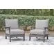 Lone View Bay Gray Performance Fabric Outdoor Lounge Chair with Cushion