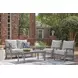 Lone View Bay Gray Square Outdoor End Table