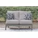 Lone View Bay Gray Performance Fabric 54" Outdoor Loveseat with Cushion