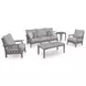 Lone View Bay Gray Performance Fabric 80" Outdoor Sofa with Cushion