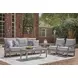 Lone View Bay Gray Performance Fabric Outdoor Living Room Set