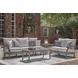 Lone View Bay Gray Performance Fabric Outdoor Living Room Set