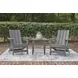 Lone View Bay Gray Square Outdoor End Table