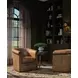 Axton Brown Swivel Leather Club Chair