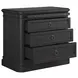 Atrium Black 3 Drawer Nightstand with USB Charging