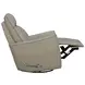 Rovelle Abby Light Gray Leather Manual Swivel Glider Recliner