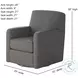 Flash Dance Wendover Charcoal Swivel Glider