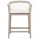 Pacific White Performance Fabric Outdoor Counter Height Stool