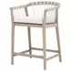 Pacific White Performance Fabric Outdoor Counter Height Stool